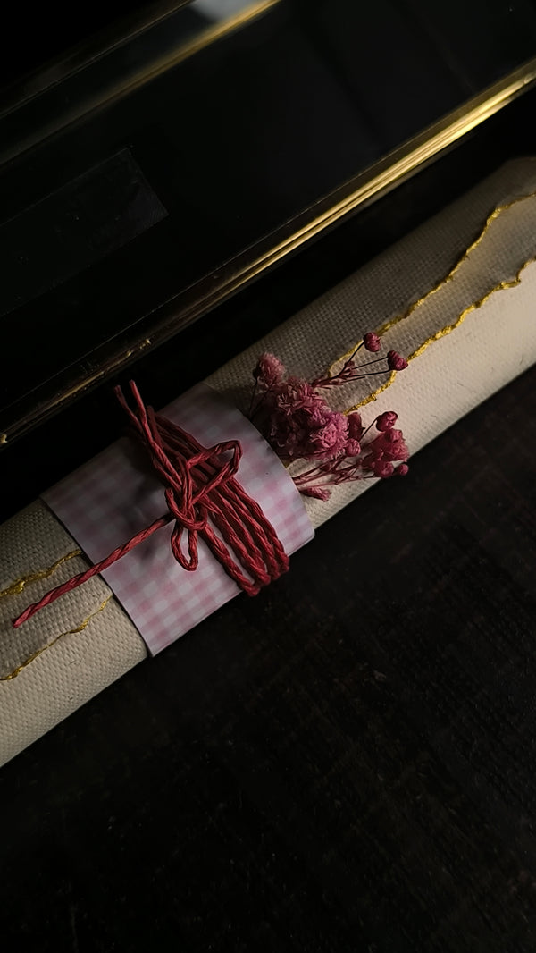 Vintage Letter with Glass Box