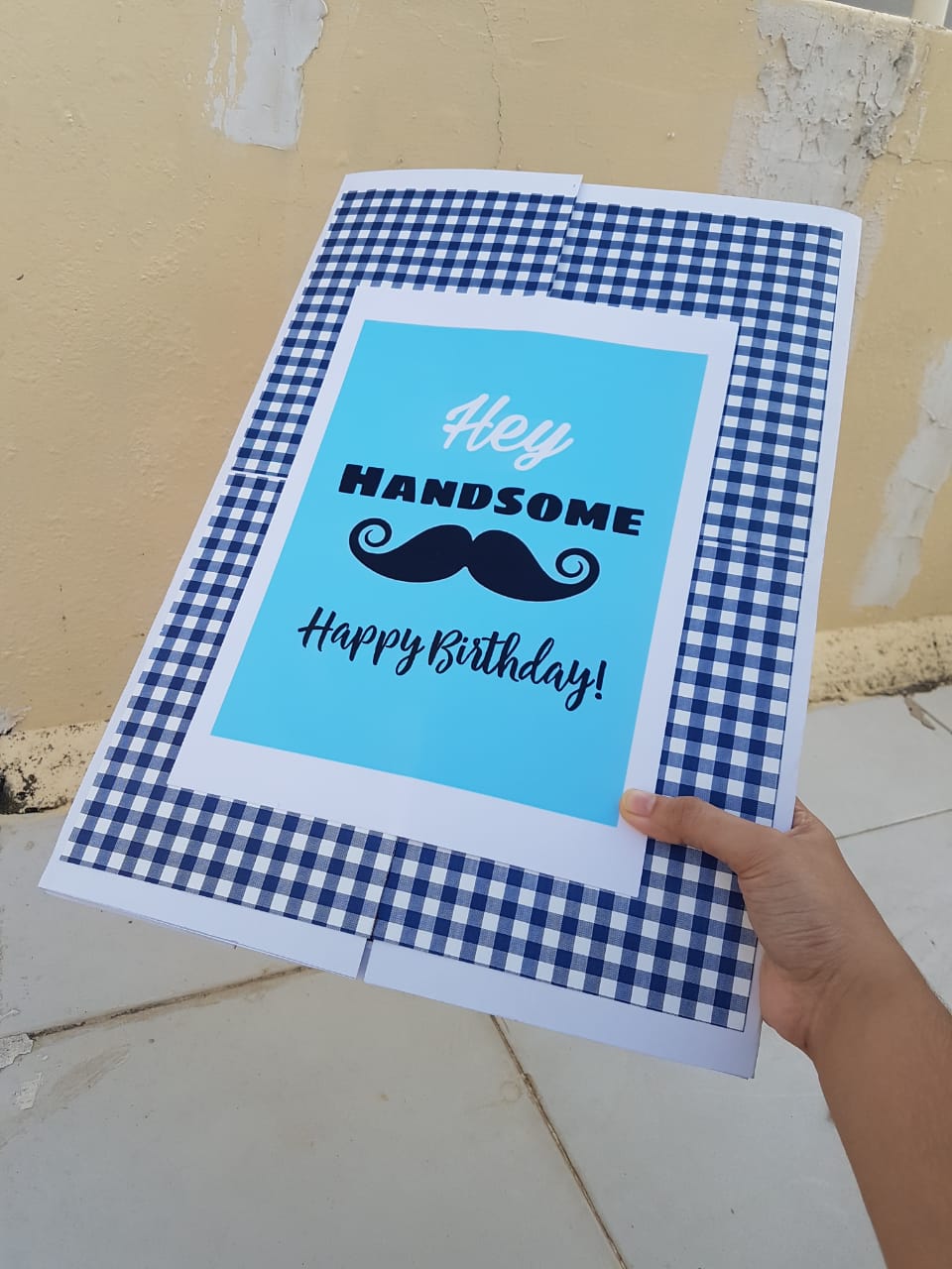 Giant Falling Card - A3 Size Card with 28 Photos and Message