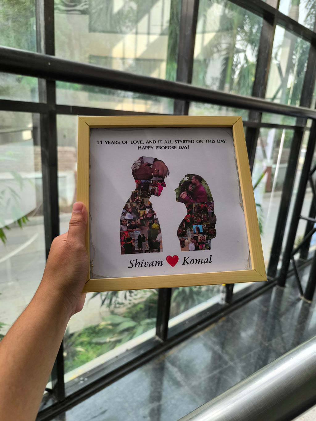 Couple Frame - Male Female Figure Photo Frame with 50 Photos and Lights