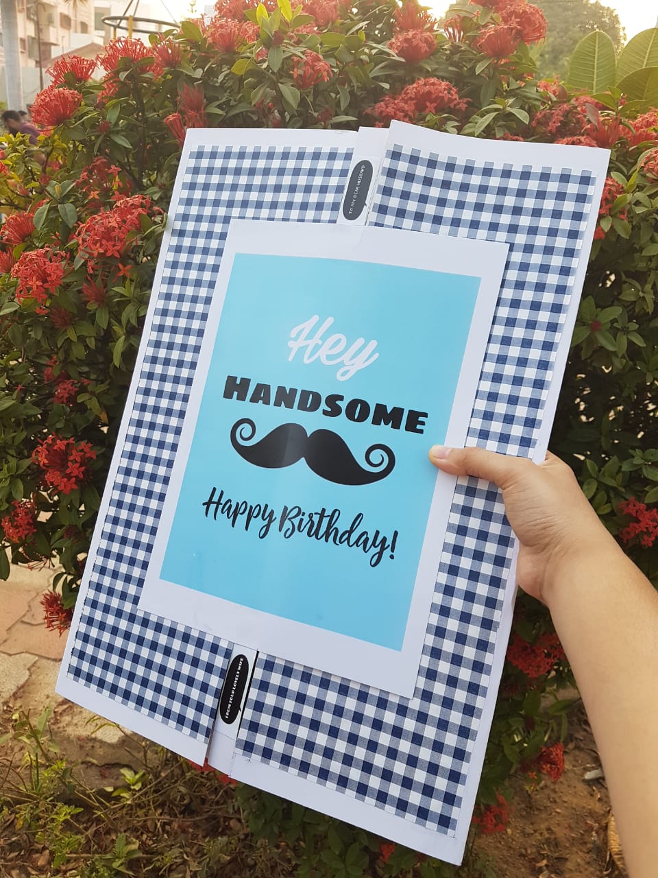 Giant Falling Card - A3 Size Card with 28 Photos and Message