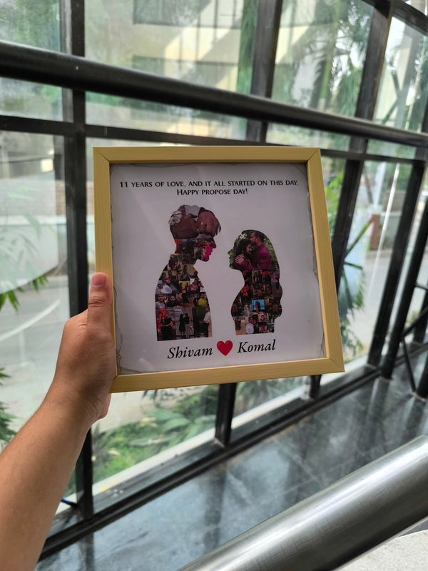 Couple Frame - Male Female Figure Photo Frame with 50 Photos and Lights