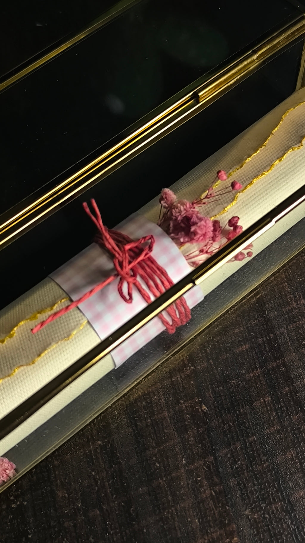 Vintage Letter with Glass Box